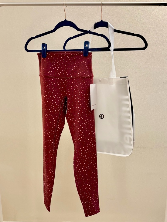 lululemon athletica Pants - NWT Lululemon Align No Line HR Pant 28" Heart Dot Maroon Red Pink Size 6